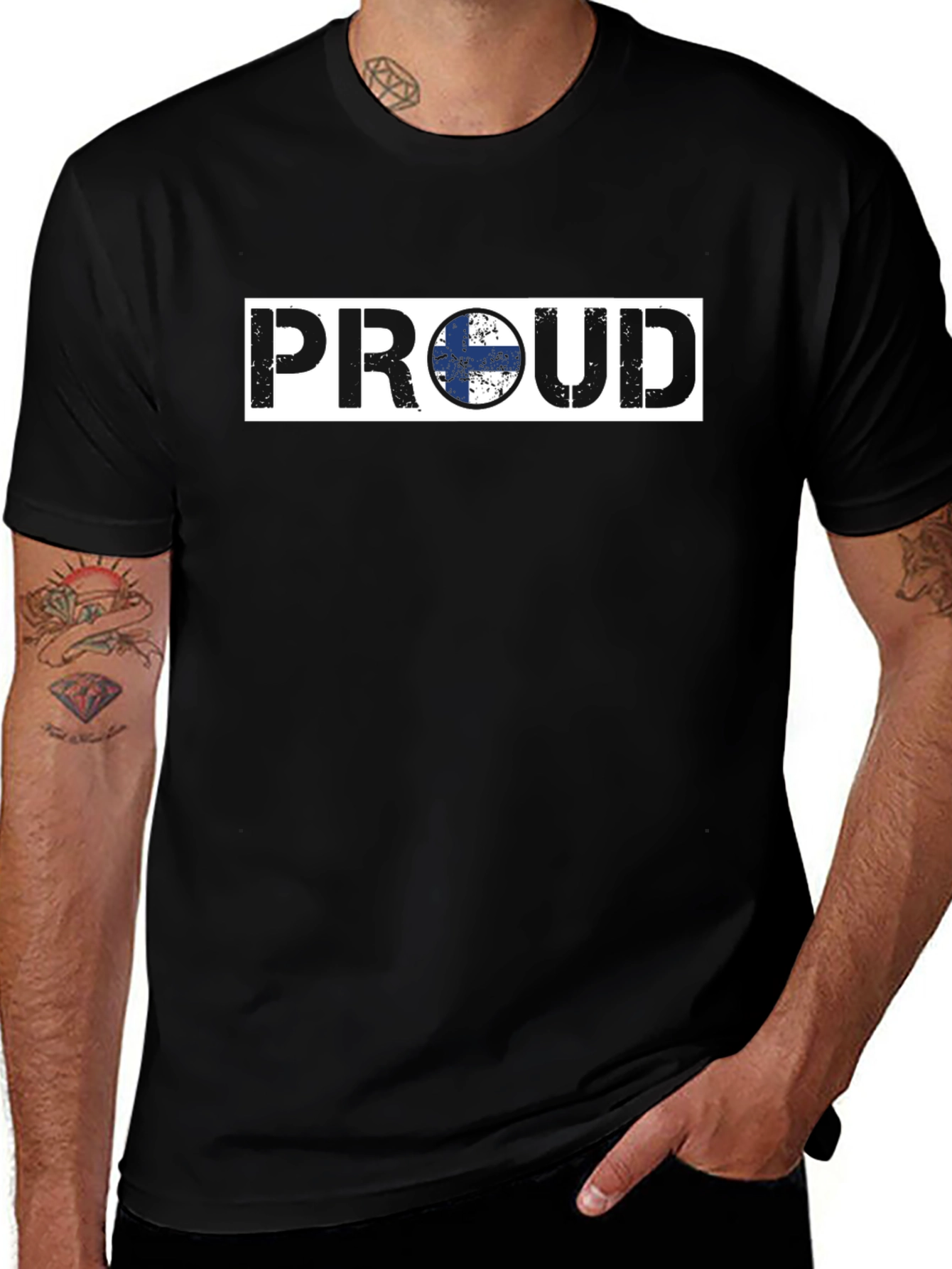 Proud Finland Flag Graphic T-Shirt