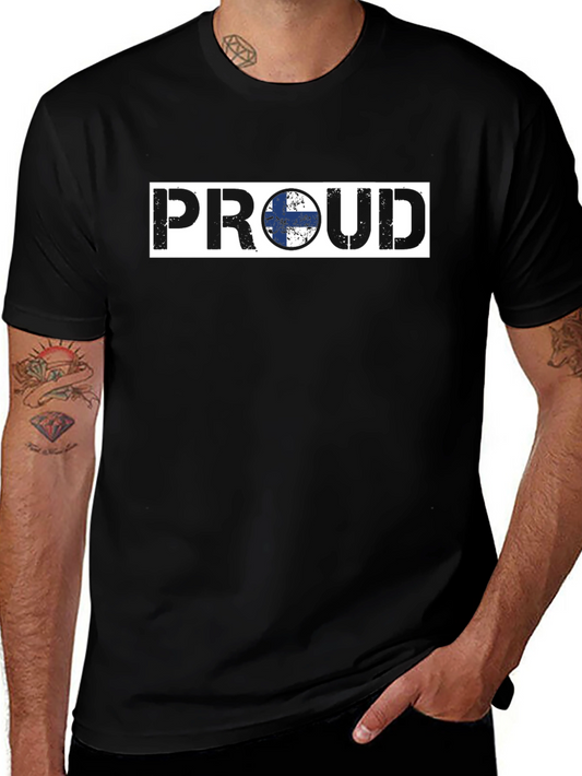 Proud Finland Flag Graphic T-Shirt