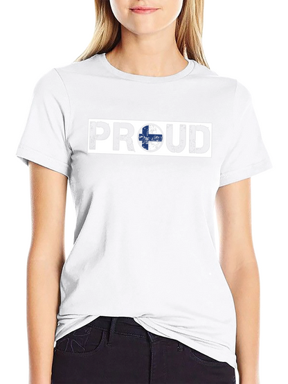 Proud Finland Flag Graphic T-Shirt