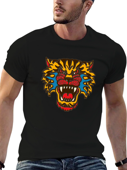 Bold Graphic Tee - Fierce Tiger Print