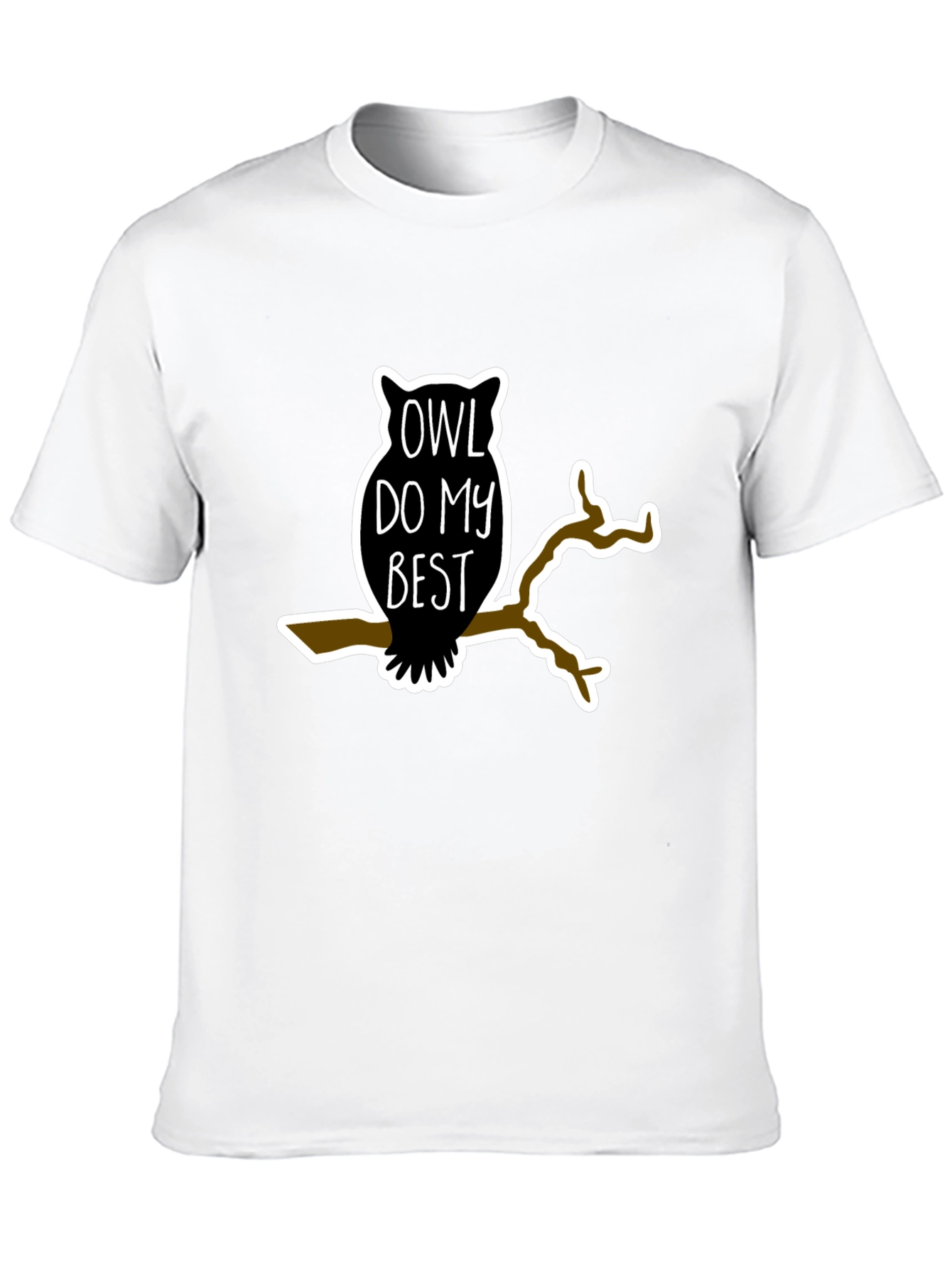 Owl Do My Best Black Graphic Tee