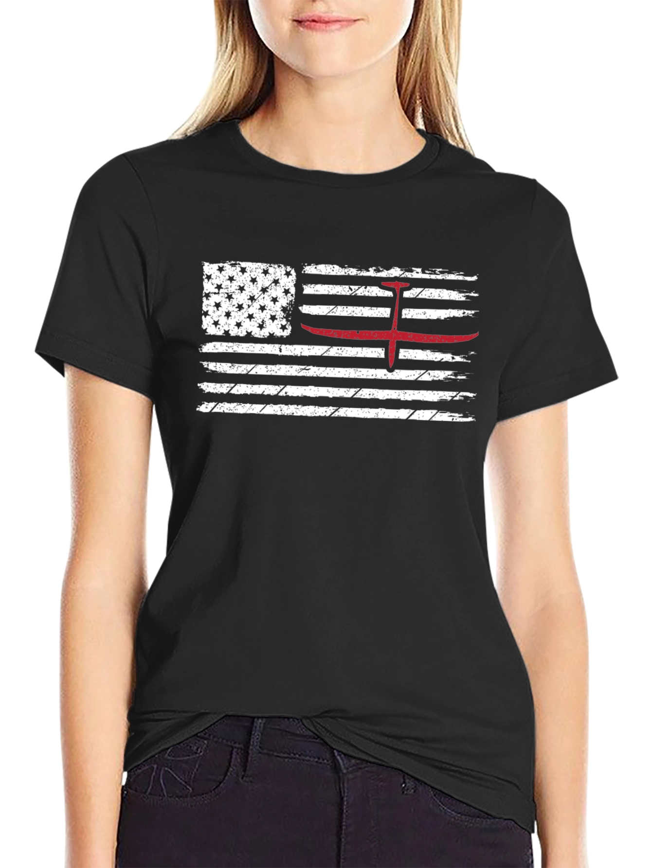 American Flag Red Glider Pilot T-Shirt