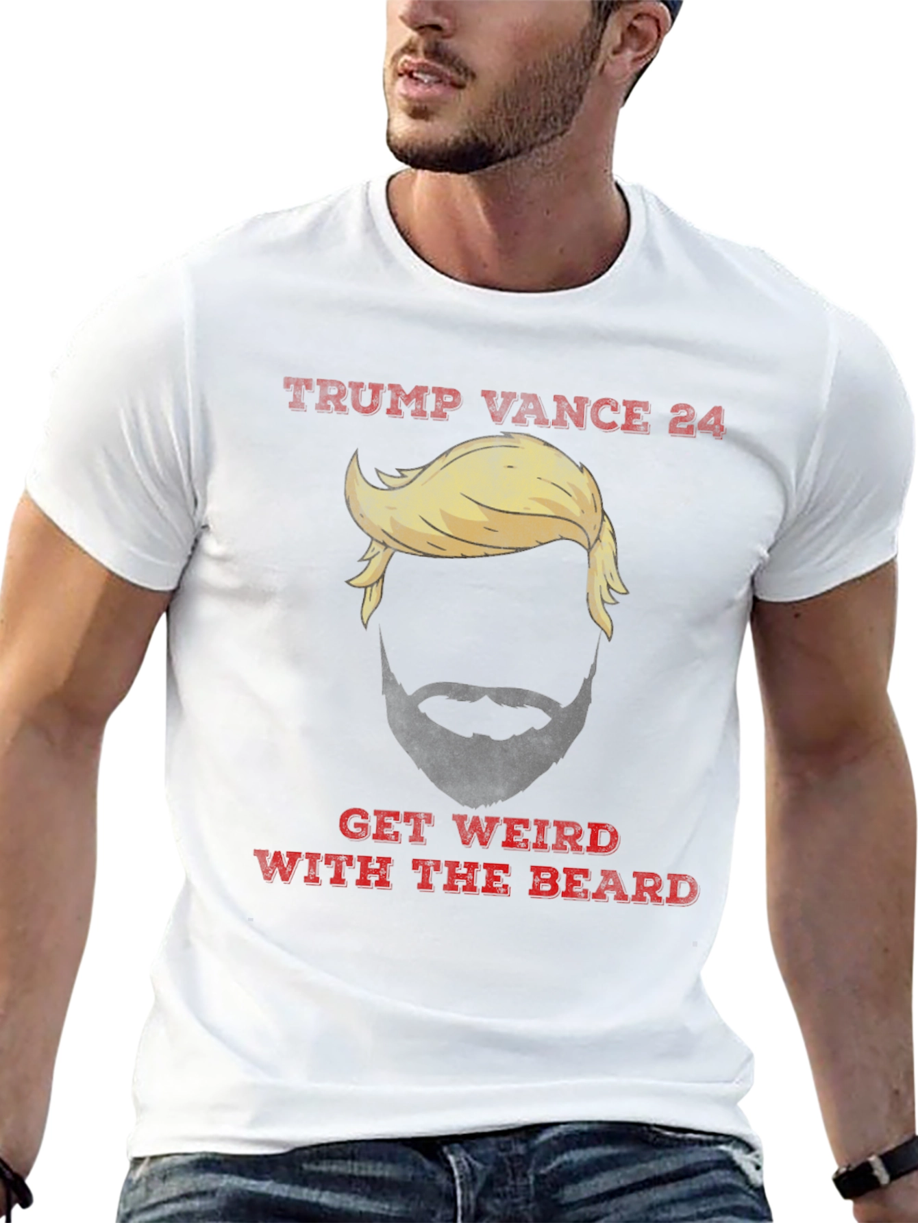 Trump Vance 24 Get Weird With The Beard T-Shirt