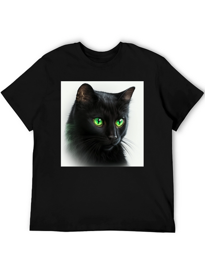 Black Cat Graphic Tee - Soft Cotton Comfort