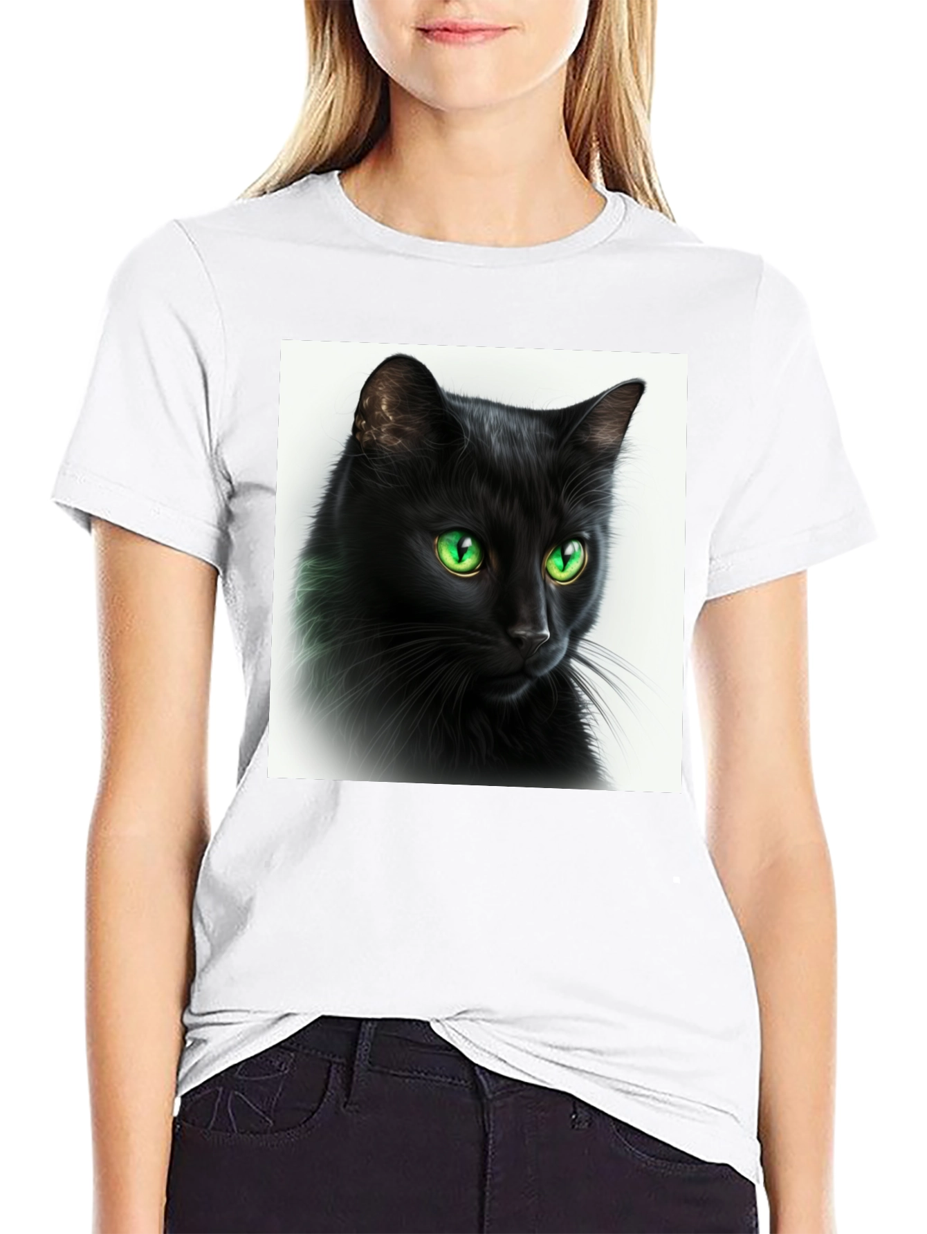 Black Cat Graphic Tee - Soft Cotton Comfort