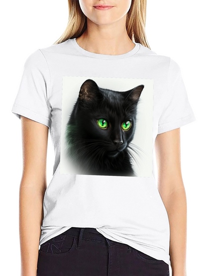 Black Cat Graphic Tee - Soft Cotton Comfort