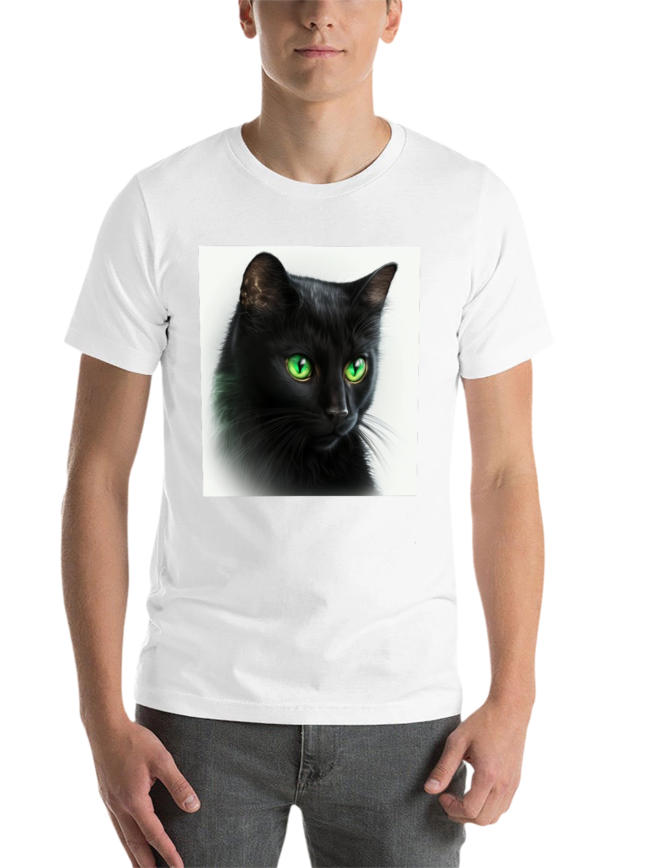 Black Cat Graphic Tee - Soft Cotton Comfort