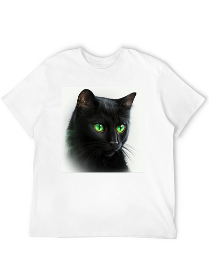 Black Cat Graphic Tee - Soft Cotton Comfort