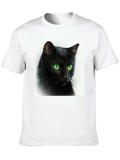 Black Cat Graphic Tee - Soft Cotton Comfort