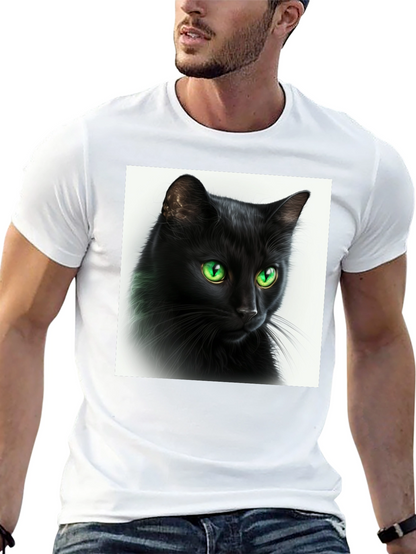 Black Cat Graphic Tee - Soft Cotton Comfort