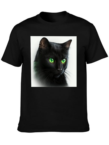 Black Cat Graphic Tee - Soft Cotton Comfort