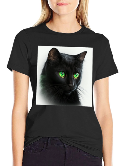 Black Cat Graphic Tee - Soft Cotton Comfort