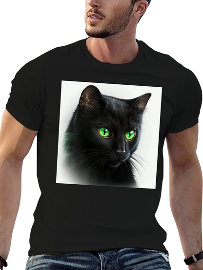 Black Cat Graphic Tee - Soft Cotton Comfort