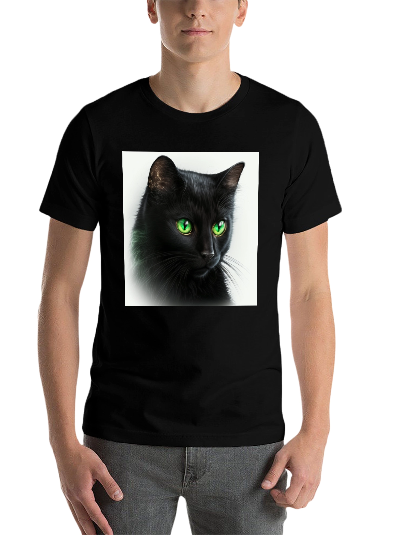 Black Cat Graphic Tee - Soft Cotton Comfort