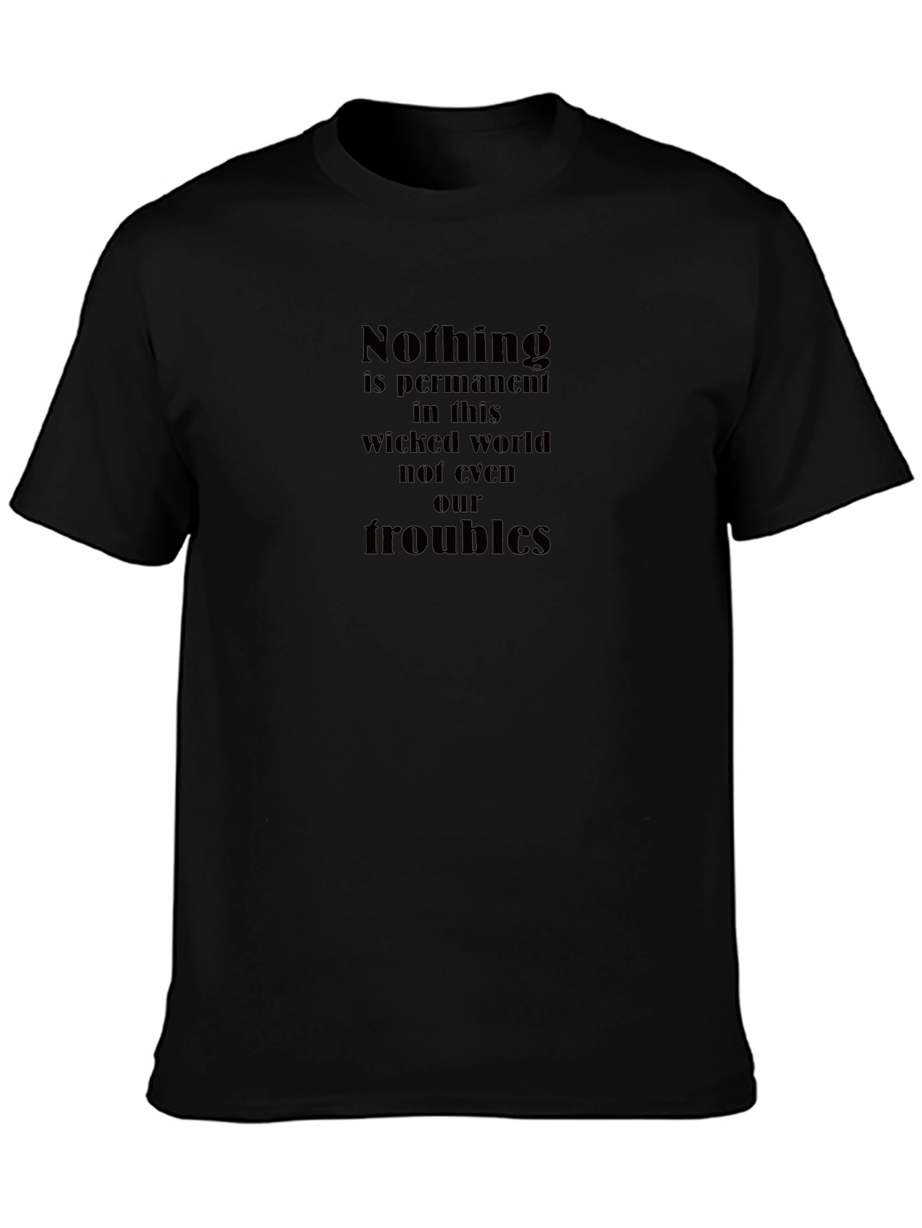 Nothing is Permanent Graphic Tee - Black