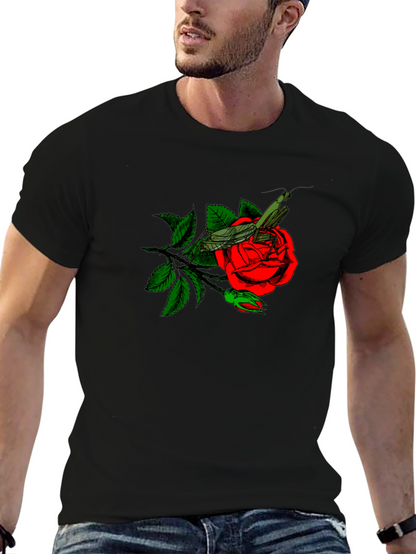Rose and Mantis Graphic T-Shirt