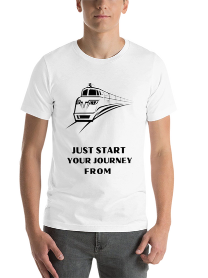Train Journey Graphic Black T-Shirt