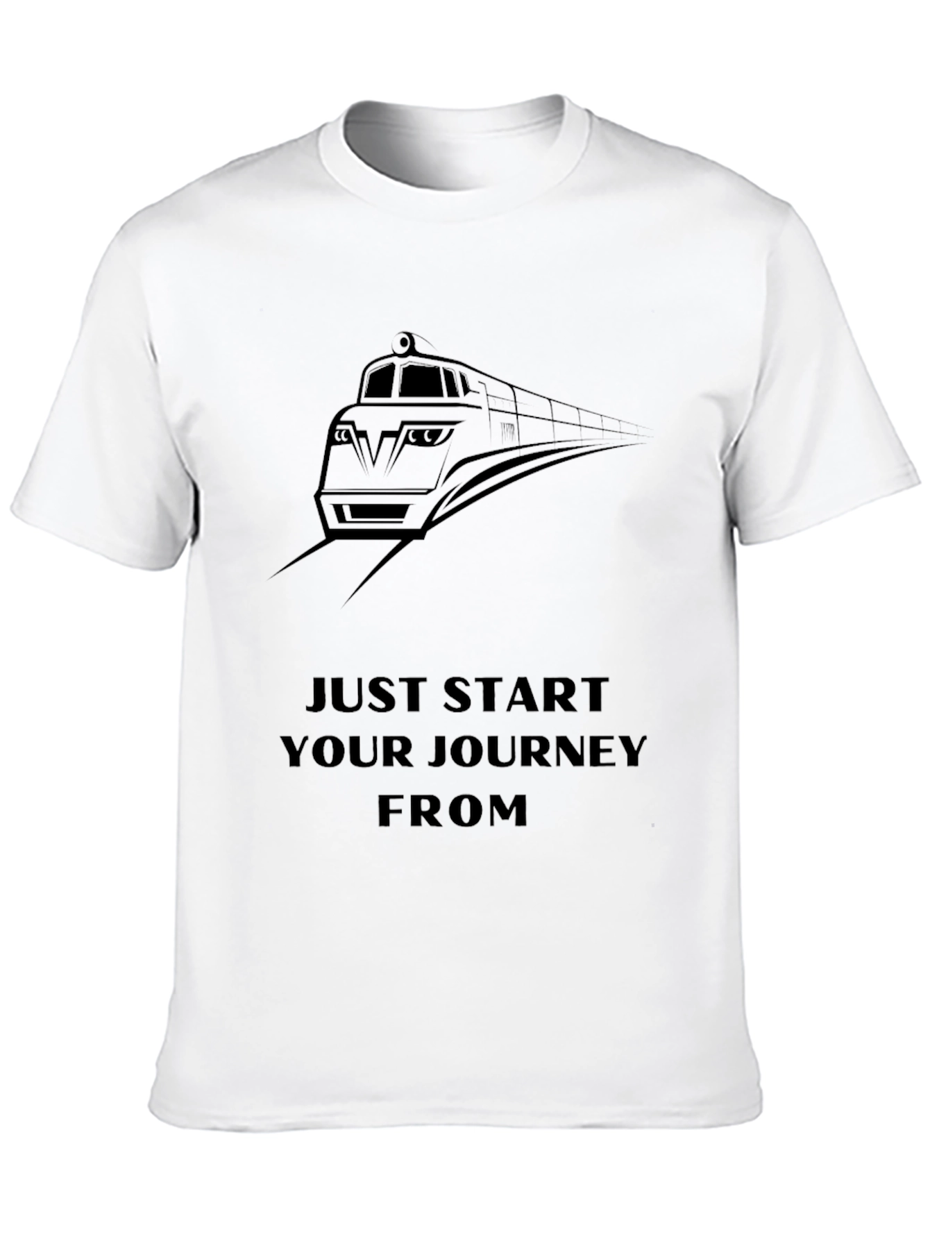 Train Journey Graphic Black T-Shirt