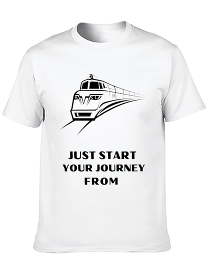 Train Journey Graphic Black T-Shirt