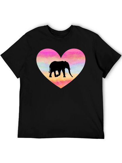 Elephant Heart Graphic T-Shirt - Love Animals!