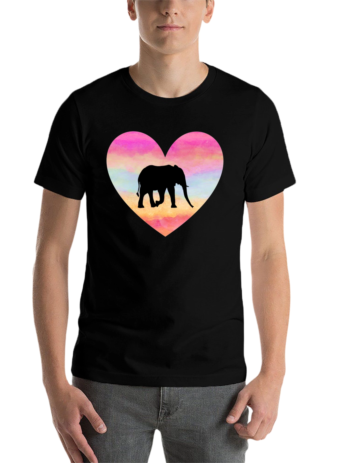 Elephant Heart Graphic T-Shirt - Love Animals!