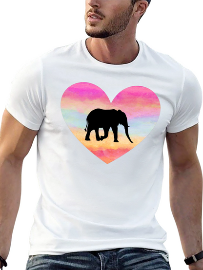 Elephant Heart Graphic T-Shirt - Love Animals!