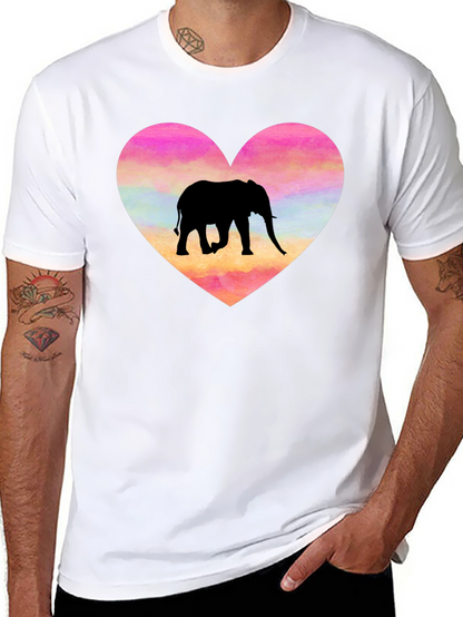 Elephant Heart Graphic T-Shirt - Love Animals!