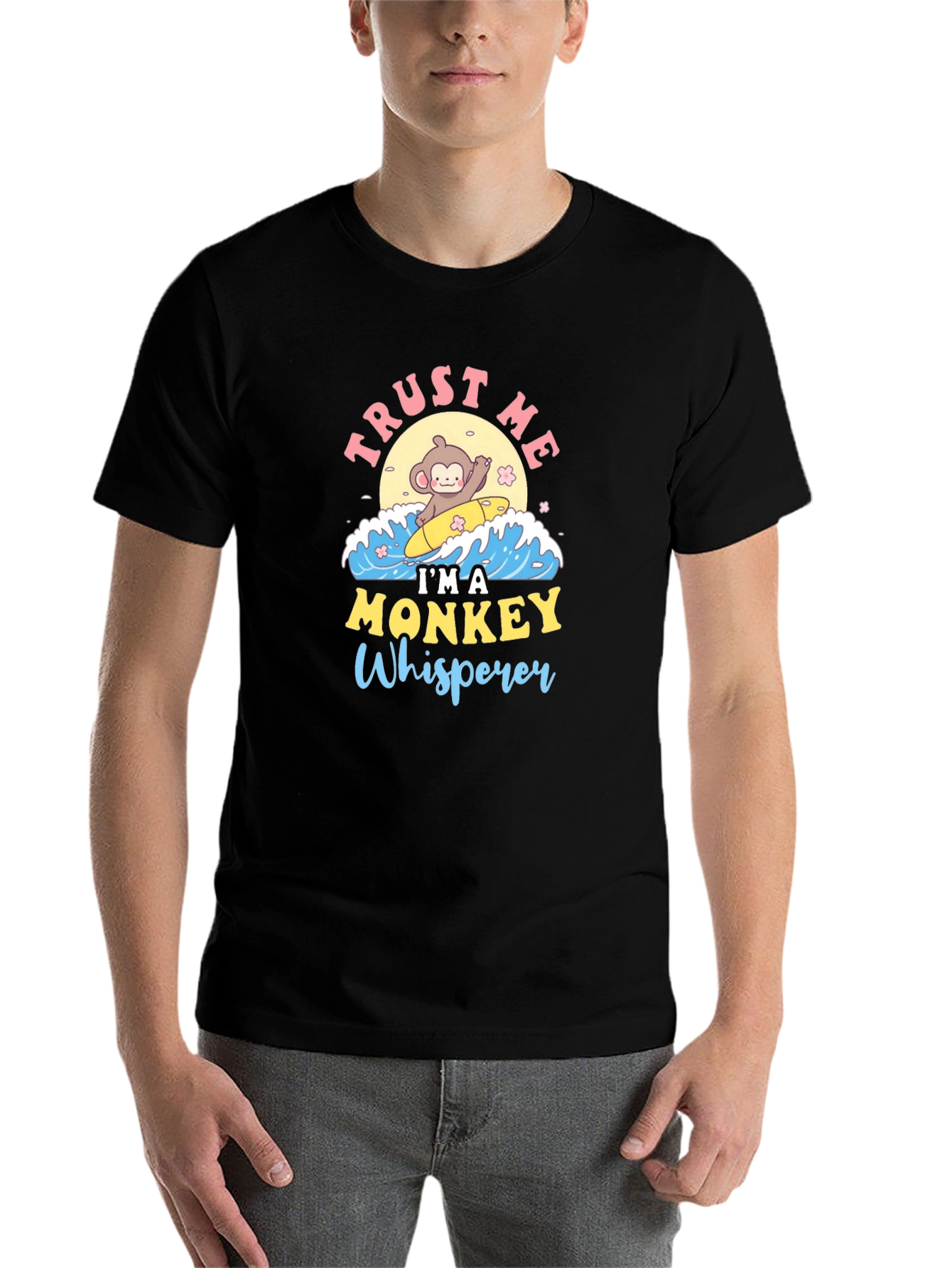 Monkey Whisperer T-Shirt - Cute Surfing Monkey Design