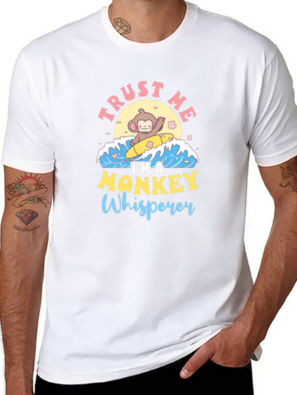 Monkey Whisperer T-Shirt - Cute Surfing Monkey Design