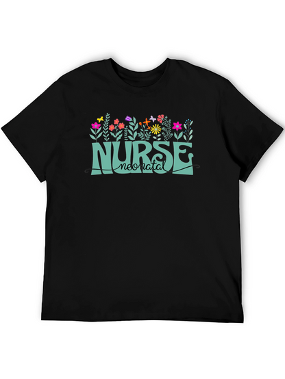 Neonatal Nurse T-Shirt - Floral Design