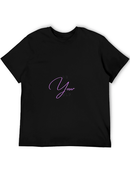 Be Yourself Graphic Tee - Black Casual T-Shirt