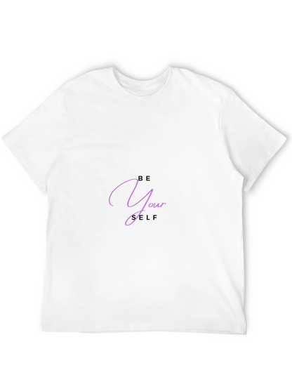 Be Yourself Graphic Tee - Black Casual T-Shirt