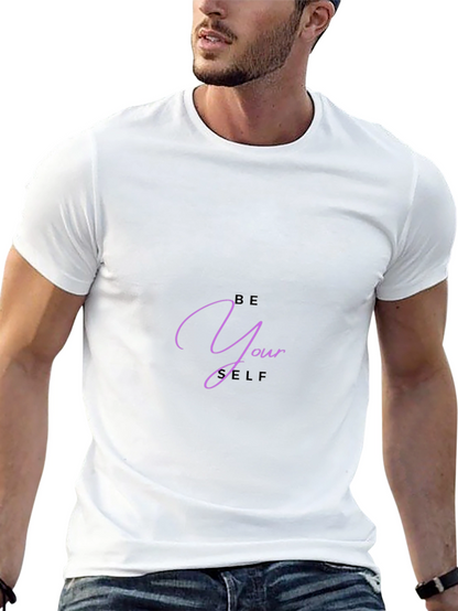 Be Yourself Graphic Tee - Black Casual T-Shirt