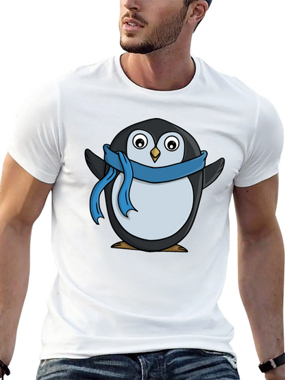 Penguin Scarf T-Shirt - Black
