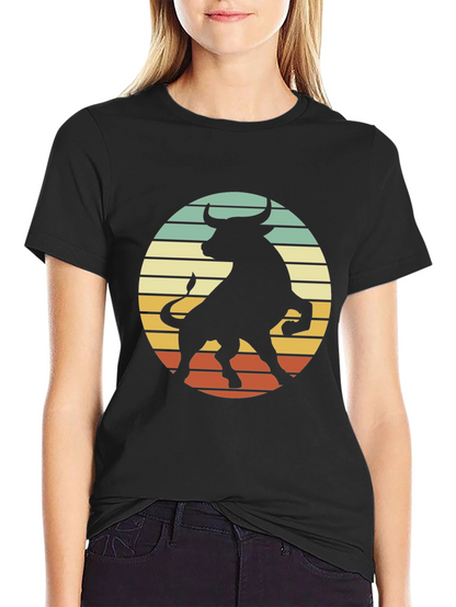 Retro Bull Silhouette Graphic Tee