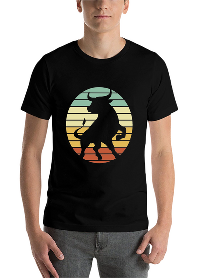 Retro Bull Silhouette Graphic Tee