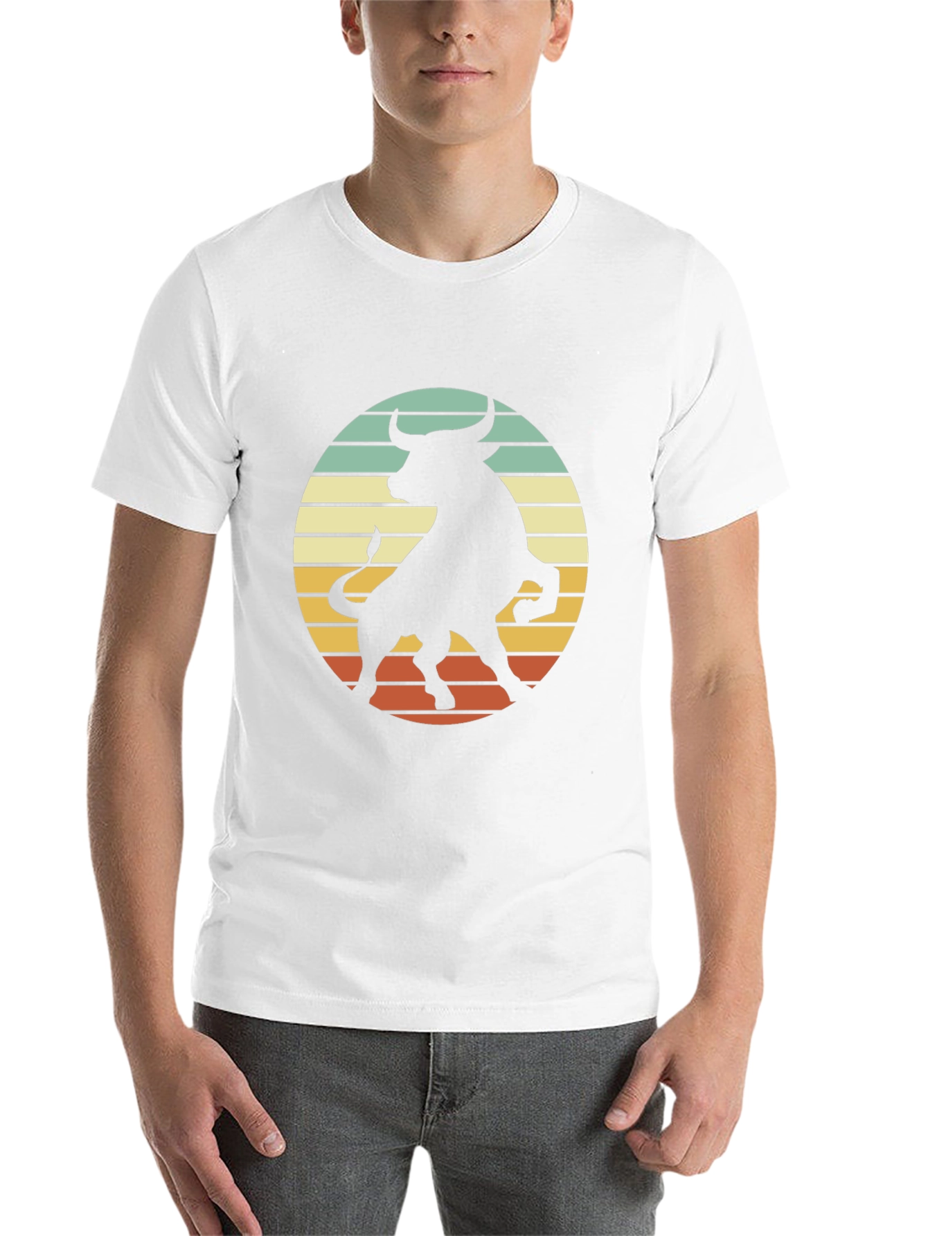 Retro Bull Silhouette Graphic Tee