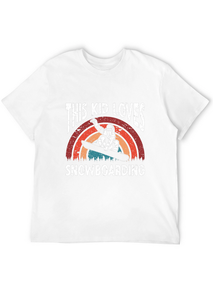 This Kid Loves Snowboarding T-Shirt - Black