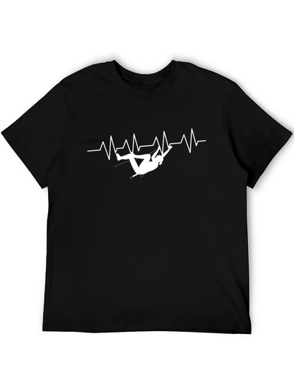 Climbing Heartbeat Black T-Shirt