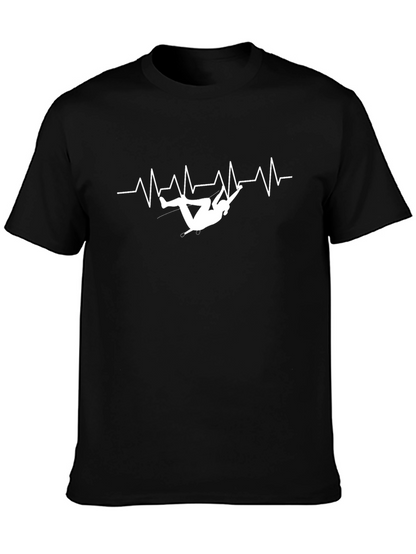 Climbing Heartbeat Black T-Shirt