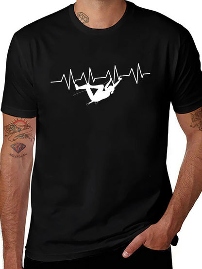 Climbing Heartbeat Black T-Shirt