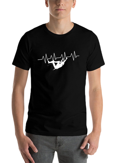 Climbing Heartbeat Black T-Shirt