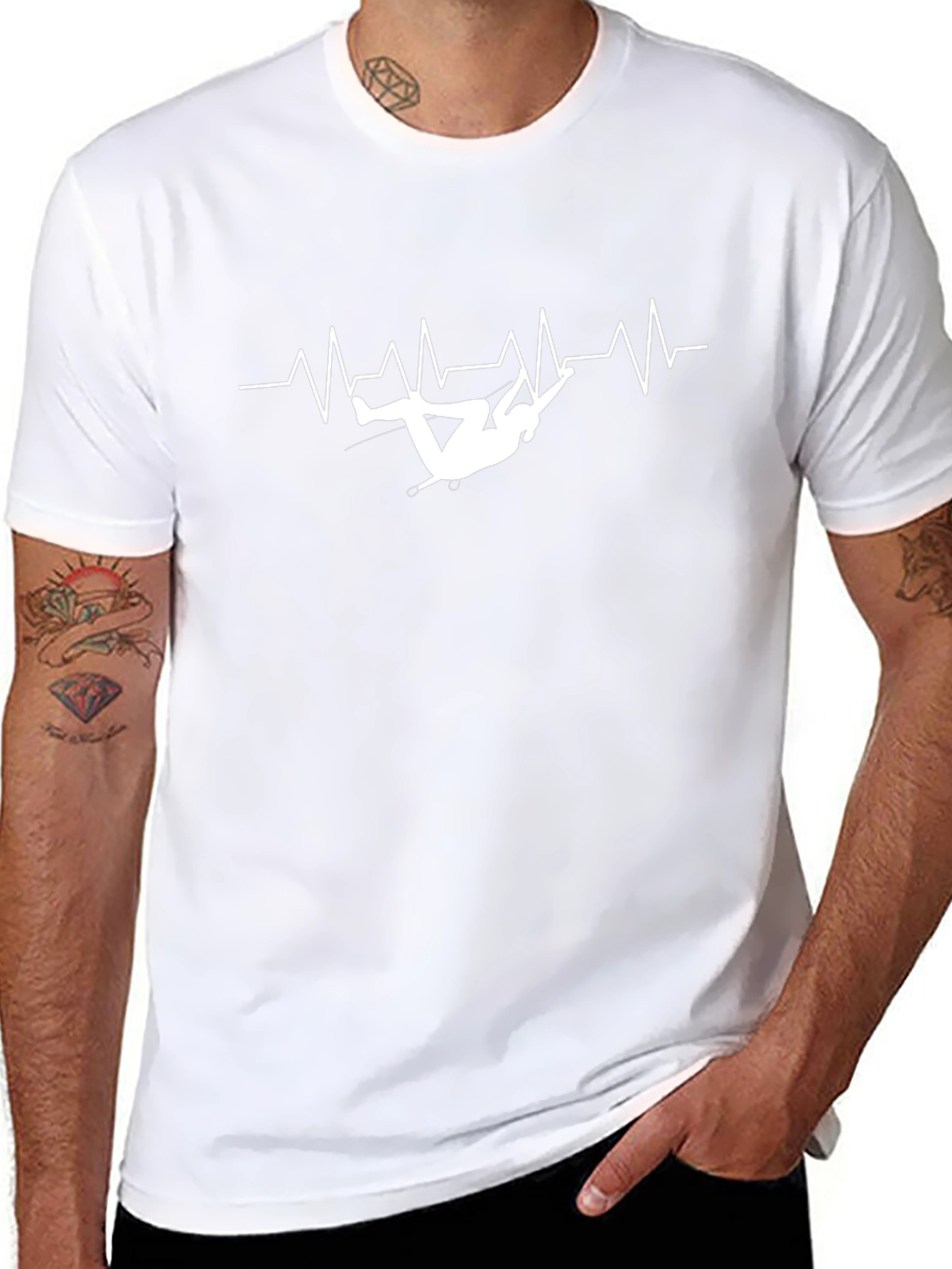Climbing Heartbeat Black T-Shirt
