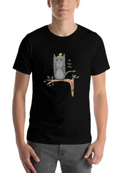 King Cat T-Shirt - Funny Cartoon Tee