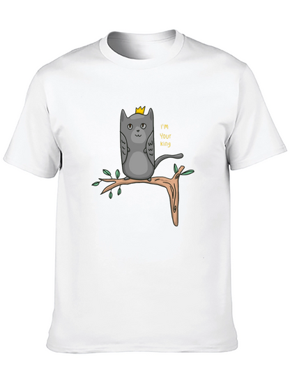 King Cat T-Shirt - Funny Cartoon Tee