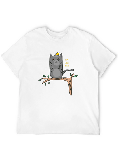 King Cat T-Shirt - Funny Cartoon Tee
