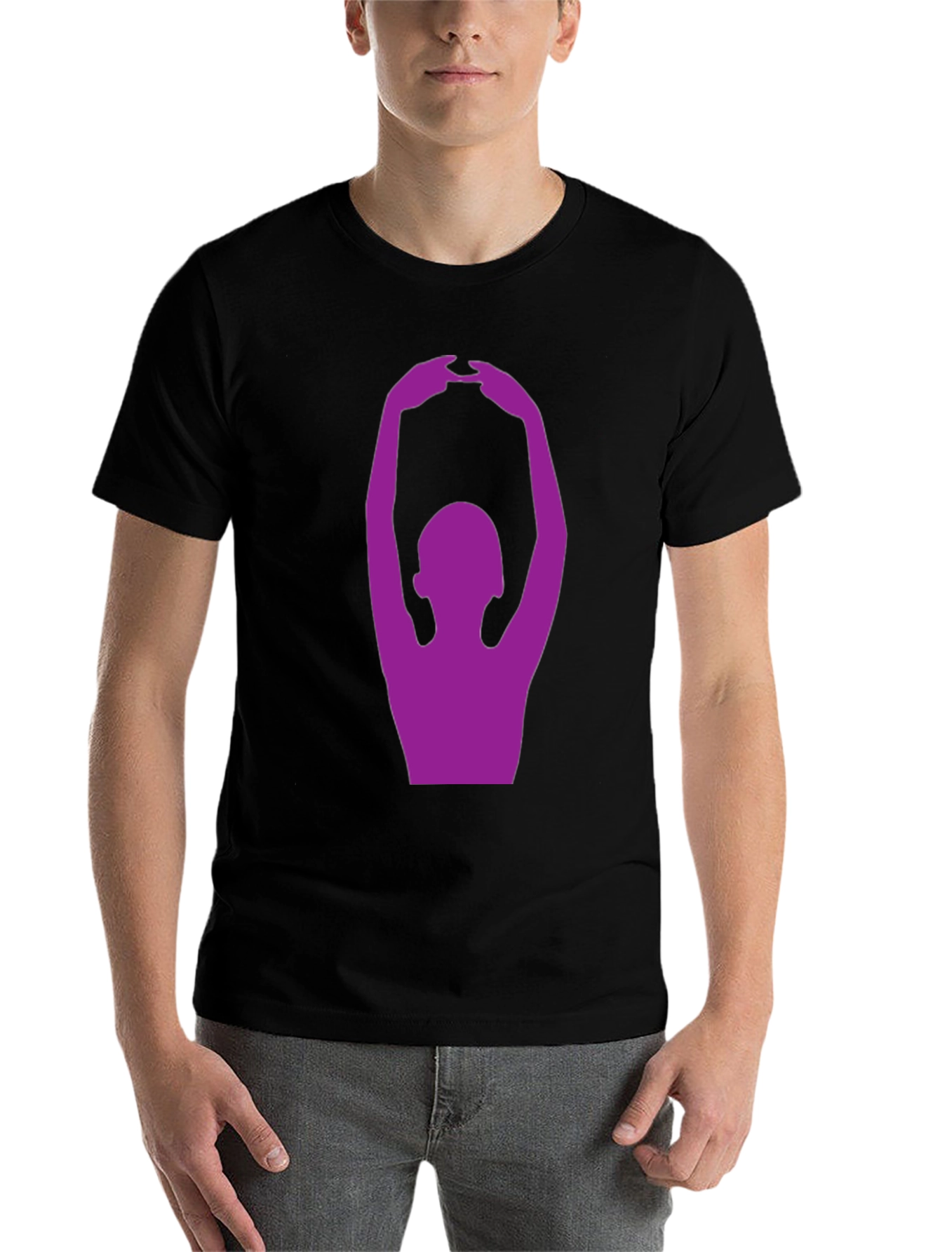 Yoga Pose Graphic T-Shirt - Black