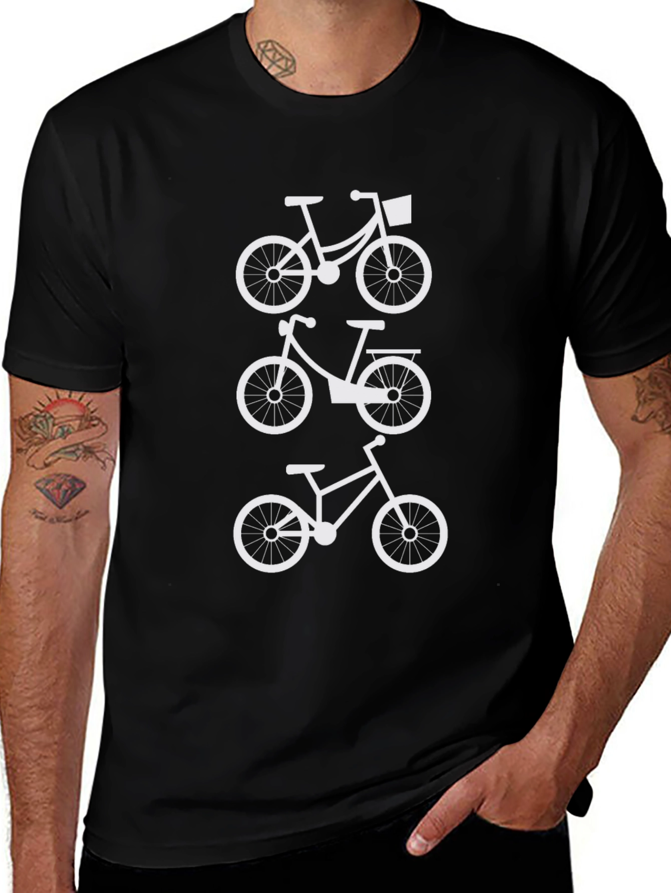 Black Bicycle T-Shirt - Cycling Enthusiast Apparel