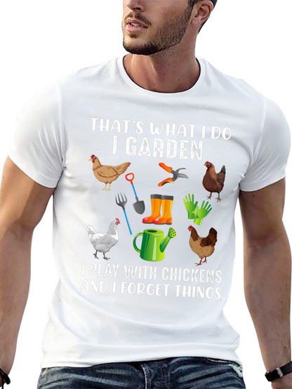I Garden Play with Chickens T-Shirt