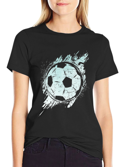 Soccer Ball Graphic T-Shirt - Black